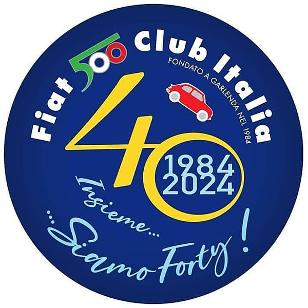 FIAT 500 CLUB ITALIA 40th Anniversary Sticker